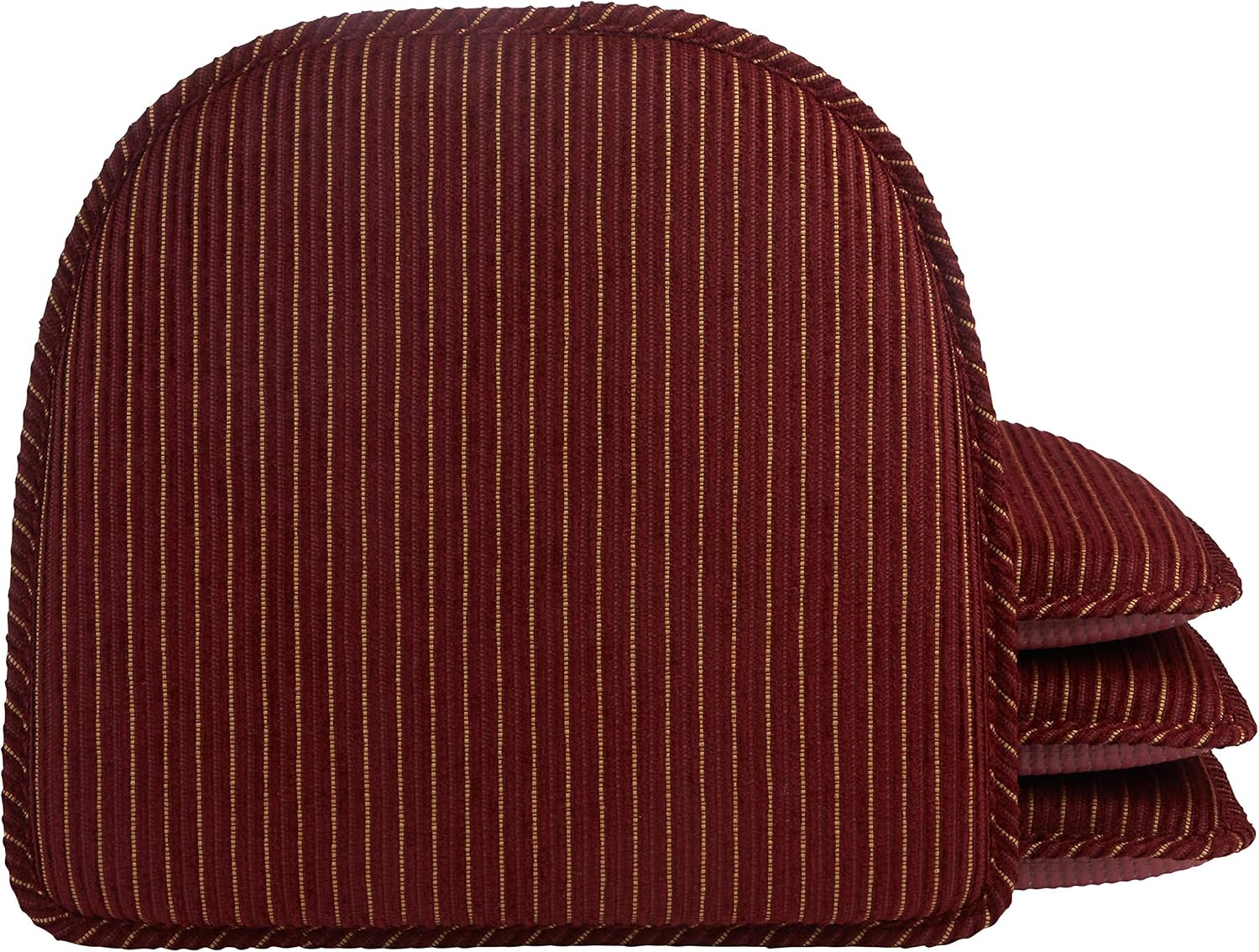 Klear Vu Raindrop The Gripper Non Slip Chair Cushions, Soft & Comfortable Seat Pad, Sitting Pillow for Kitchen, Dining or Office, 4 Count (Pack of 1), Nikita Red