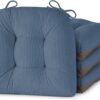 Kitchen Chair Cushions Set of 4, 18"X16.5", 3" Thick, Light Blue