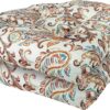 Arlee Chair Cushions for Dining Chairs, Set of 2 - Memory Foam Chair Pads, Non-Skid Backing - Durable Thick Seat Cushions for Kitchen, Office, Patio, 15" L x 14" W - Paisley, Spice (Red)