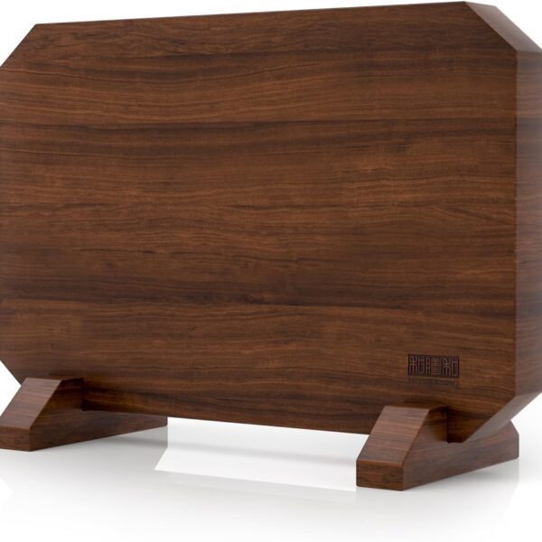 HOSHANHO Double-Sided Magnetic Acacia Knife Block