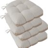 ELFJOY Chair Cushions for Dining Chairs 18" x 18" x 3" Set of 4 Beige