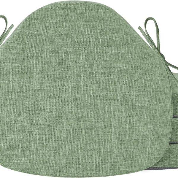 Chair Cushions for Dining Chairs Set of 4 Sage Green 16x15 Inch