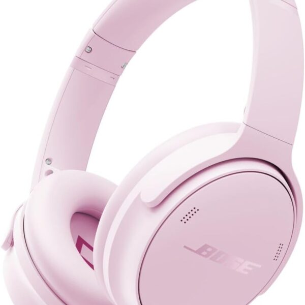 Bose QuietComfort Headphones - Wireless Bluetooth Headphones, Active Over Ear Noise Cancelling and Mic, USB-C Charging, Deep Bass, Up to 24 Hours of Playtime, Petal Pink - Limited Edition Color
