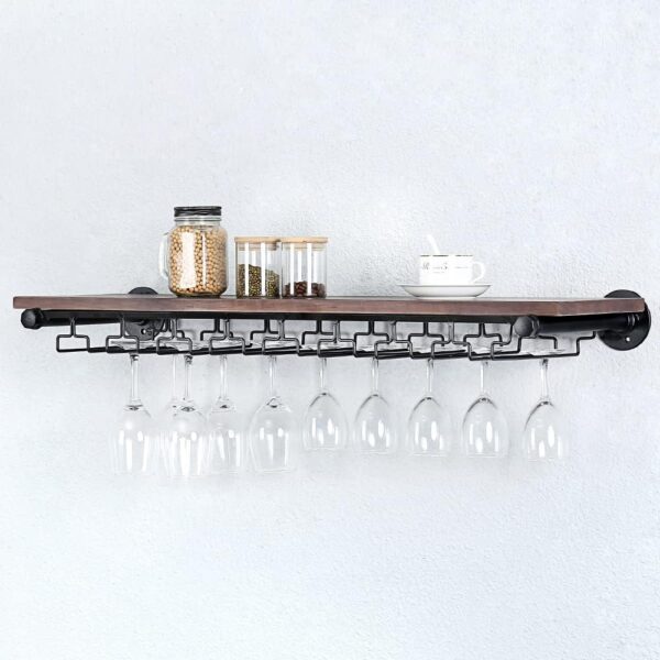Wine Glass Rack Wall Mounted,Wine Glass Holder,Floating Wine Glass Shelf