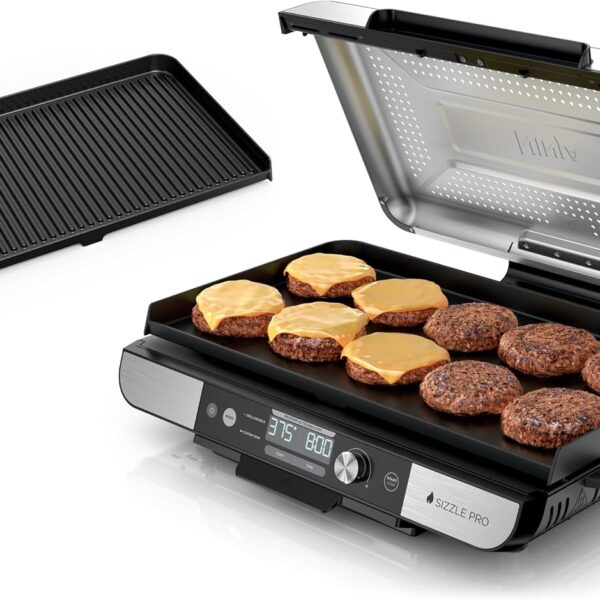 Ninja Sizzle Pro XL Indoor Griddle and Grill: Family-Sized Prep