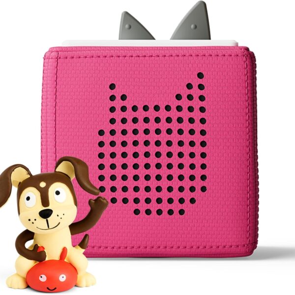 Toniebox 1 Audio Player Starter Set with Playtime Puppy - Listen, Learn, and Play with One Huggable Little Box - Pink
