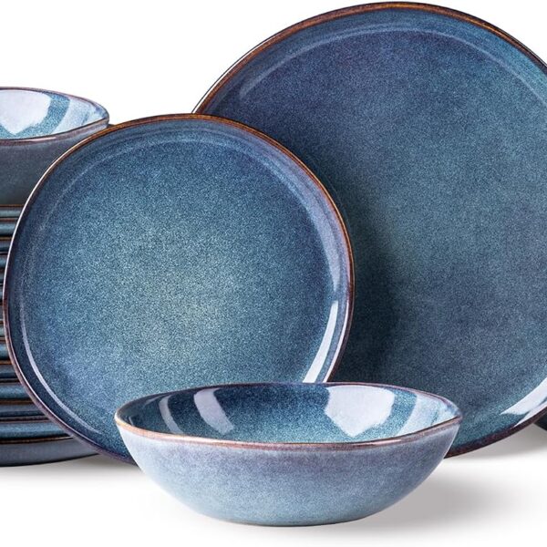 AmorArc Ceramic Dinnerware Set for 8: Unique, Lead-Free & Durable