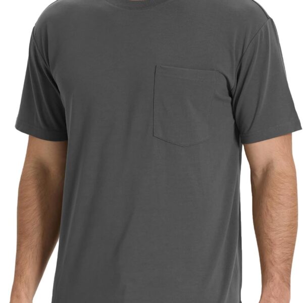 BAMBOO COOL Men's Pocket T-Shirts, Heavy Weight Crewneck Tshirt