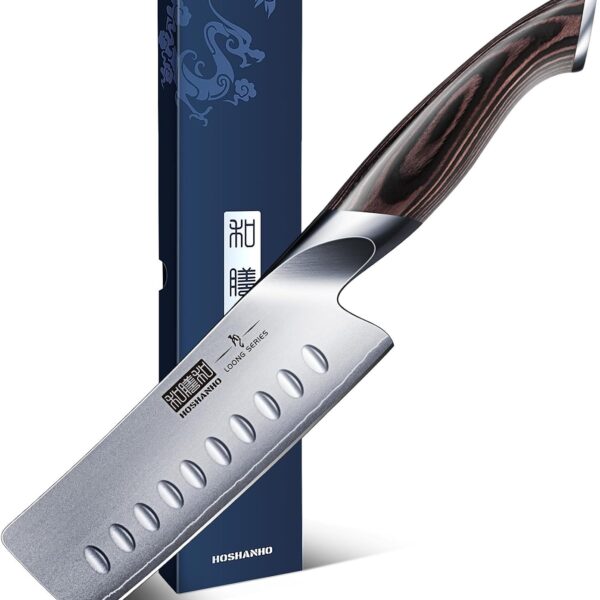 HOSHANHO 5.5 Inch Nakiri Knife: Sharp High-Carbon Steel