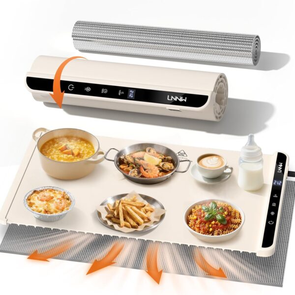 LNNIW 26x15 Food Warming Mat with Adjustable Temp & Child Lock