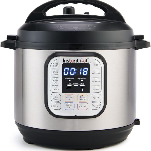 Instant Pot Duo 6 Qt 7-in-1 Electric Pressure Cooker, Stainless Steel
