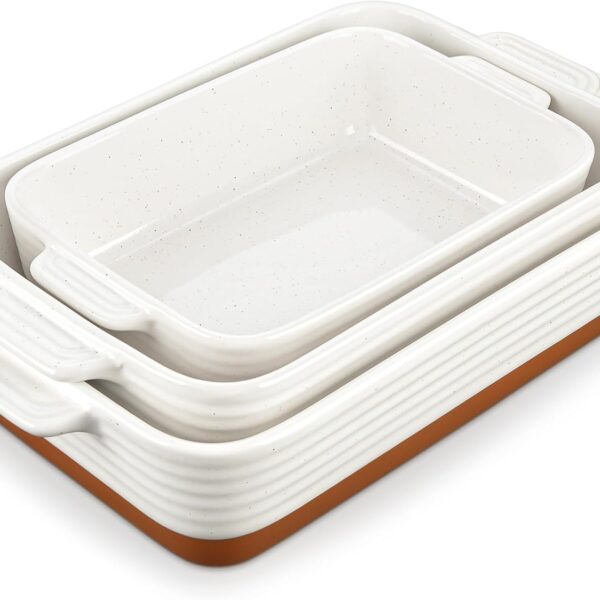 MALACASA TARA Ceramic Baking Dish Set: Durable & Stackable