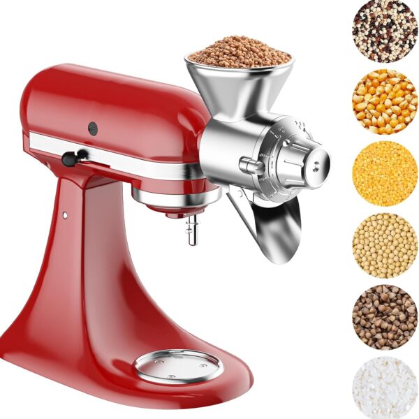 HOZODO Grain Mill Attachment for KitchenAid with 9 Settings