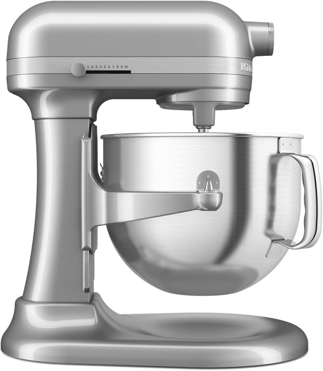 KitchenAid 7 quart bowl-lift stand mixer in a professional stainless steel finish