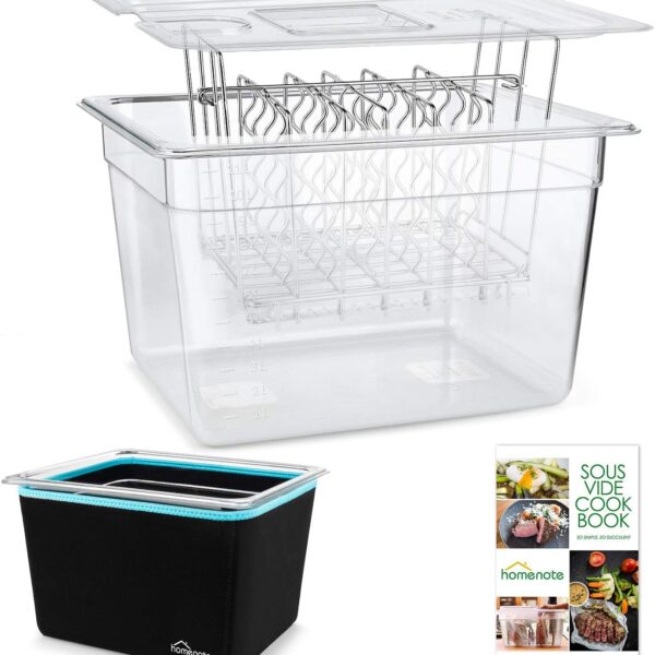 Homenote Sous Vide Container 12 Quart: Complete Kit with Rack
