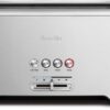 Front view of the Breville Bit More 4 slice stainless steel toaster in a modern kitchen setting.