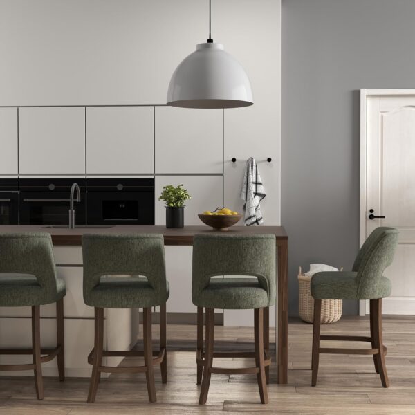 Set of 4 Fabric Counter Height Bar Stools: Stylish & Comfy