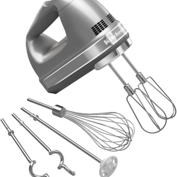 KitchenAid 9 Speed Hand Mixer: Versatile Power in Contour Silver