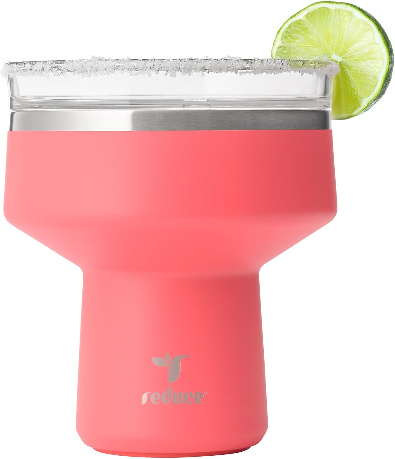 REDUCE Saltini 16oz insulated margarita tumbler featuring a sleek stainless steel design for cocktails.