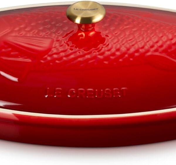 Le Creuset Stoneware Fish Baker in Cerise: Elegant & Durable