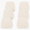 Iristykilin 6-pack set of waterproof dining chair cushions on a wooden kitchen table
