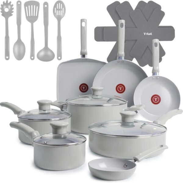 T-Fal Refresh 20-Piece Ceramic Nonstick Cookware Set