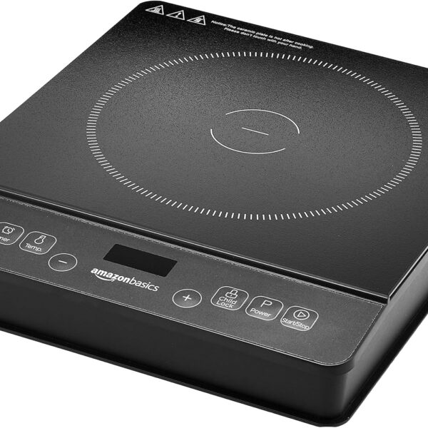 Amazon Basics Portable Induction Cooktop for Small Spaces