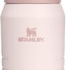 Front view of the 64 oz insulated water jug by Stanley in a soft Rose Quartz finish.