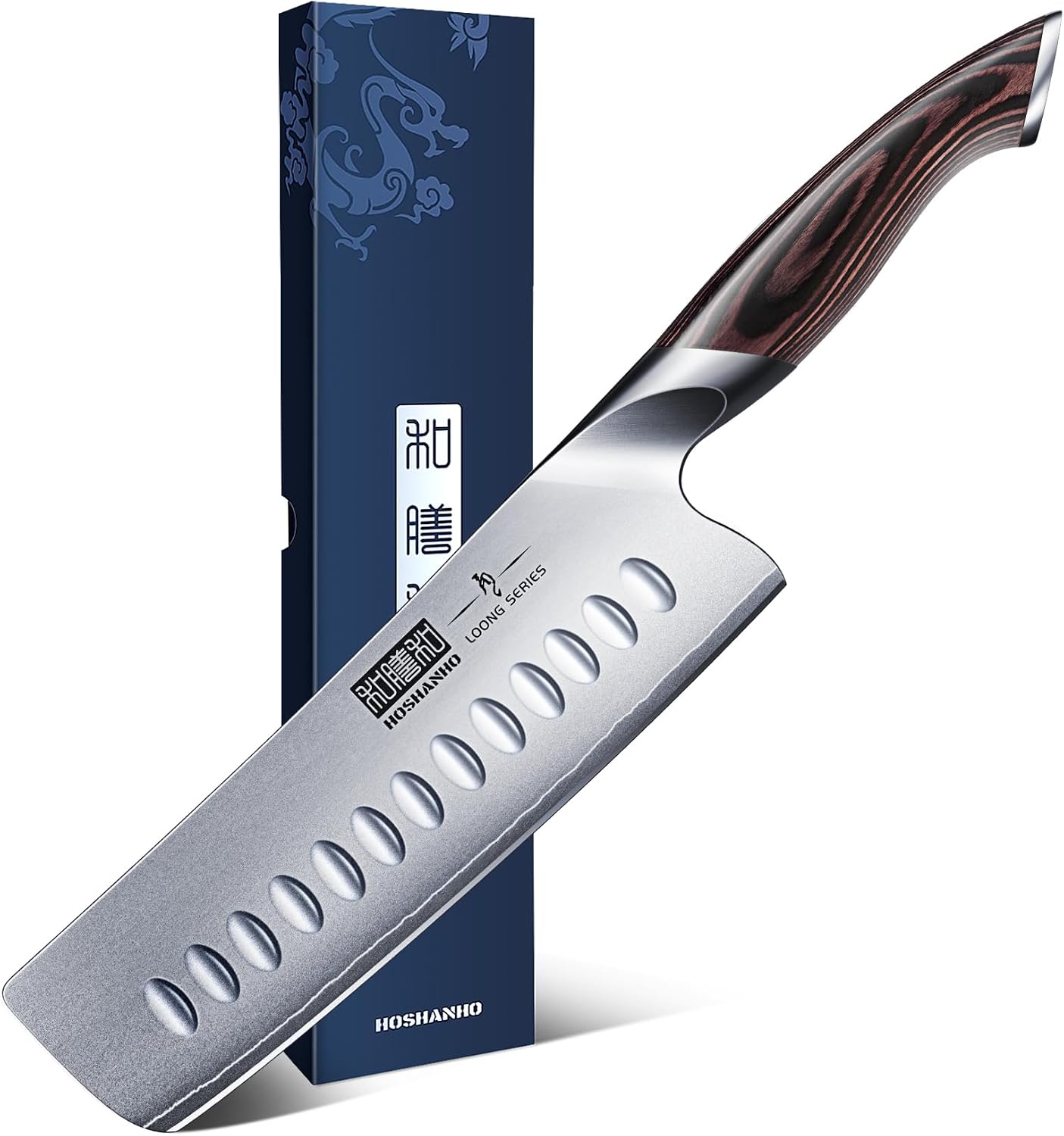 HOSHANHO 7 inch nakiri knife with a 15-degree edge for precise cutting