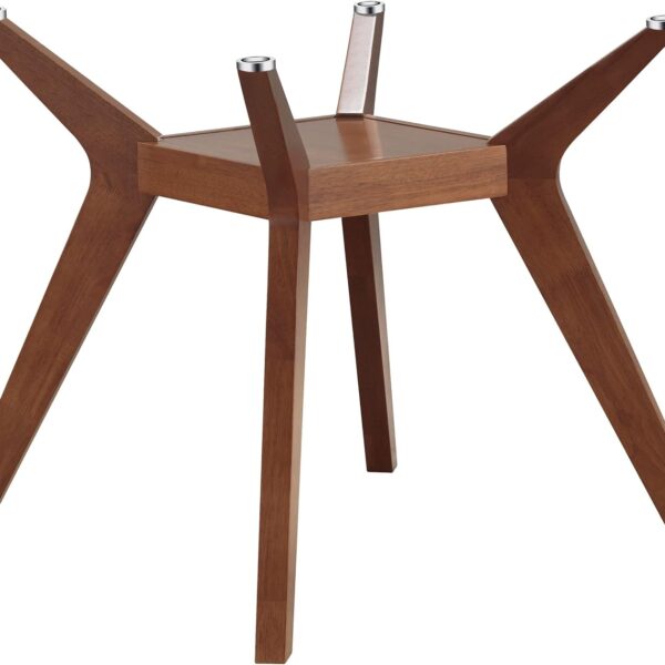 Nutmeg Wood Mid Century Modern Dining Table Base with Shelf
