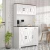 Naiveferry kitchen pantry cabinet with wine rack showing full 71-inch height