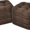 Shinnwa dining chair cushions set of 6 in dark brown displayed together