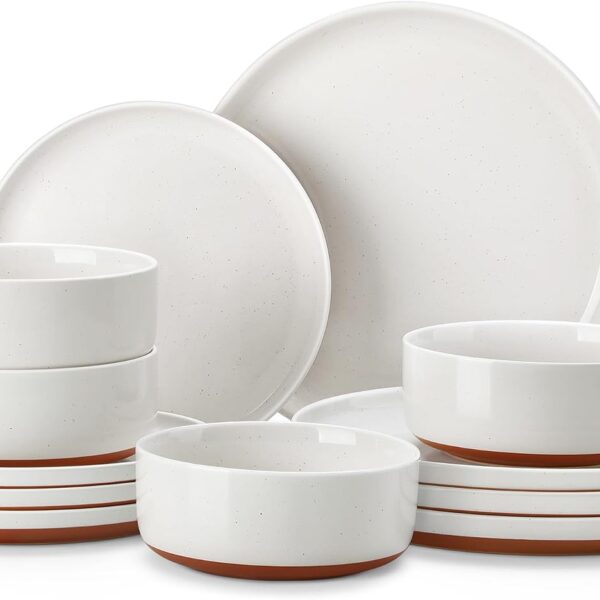 MALACASA TARA 12-Piece Stoneware Dinnerware Set for 4