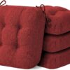 IASEAHK Memory Foam Dining Chair Cushions, Beige, 16.5"x16.5"x3.5"