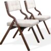 Folding Chairs with Cushion, Folding Dining Chairs, 2 Pack