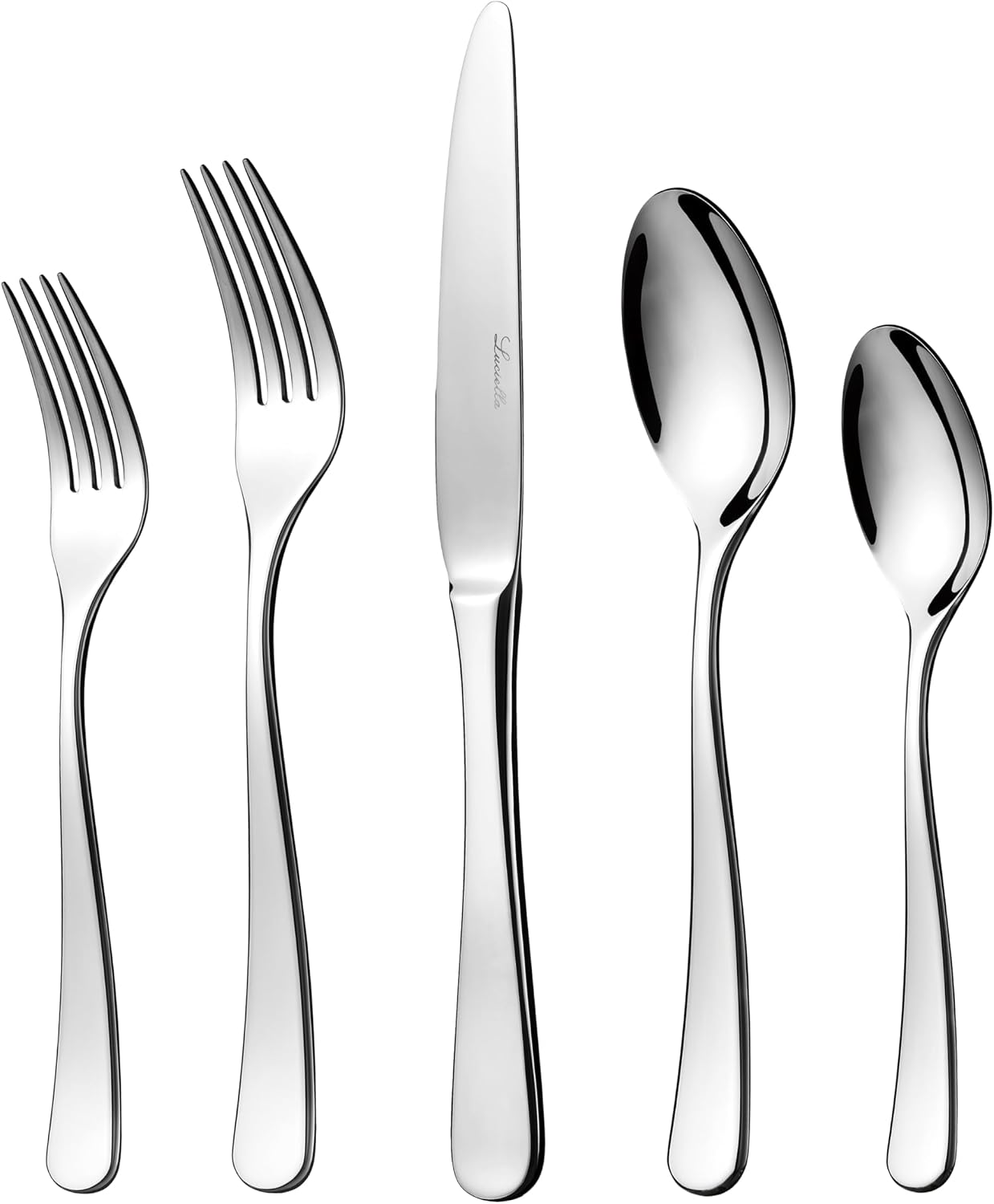 Full 45-piece Luciella Tropea 18/10 stainless steel silverware set for eight