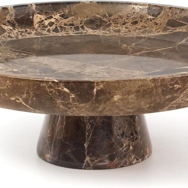 Natural Marble Fruit Bowl, Pedestal Bowl,Brown