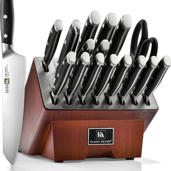 Stahl 19-Piece German Steel Kitchen Knife Block Set (Black)