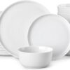 MALACASA 24-Piece Dinnerware Set for 8, White Porcelain Dishes