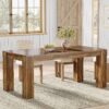 Tribesigns 63-Inch Dining Table for 4 to 6, Rectangular Kitchen Dinner Table, Farmhouse Wooden Eating Table for Home Kitchen, Dining Room