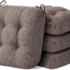 IASEAHK Memory Foam Dining Chair Cushions, Beige, 16.5"x16.5"x3.5"