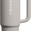 Stanley Quencher ProTour flip straw tumbler in Ash gray viewed from the front