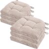 GYALAPERI Chair Cushions for Dining Chairs Set of 6, Tufted Chair Pads