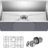 Kraus 30 inch undermount kitchen sink in heavy-duty 16 gauge T-304 stainless steel