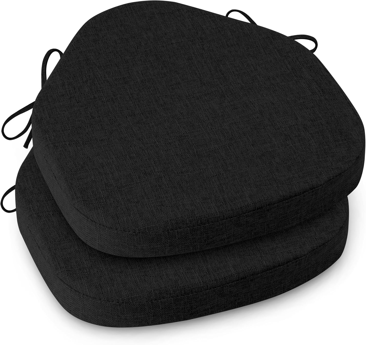 Chair Cushions for Windsor Chairs Set of 2 Black 16.5"x15.5"
