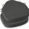 Chair Cushions for Windsor Chairs Set of 2 Dark Grey 16.5"x15.5"
