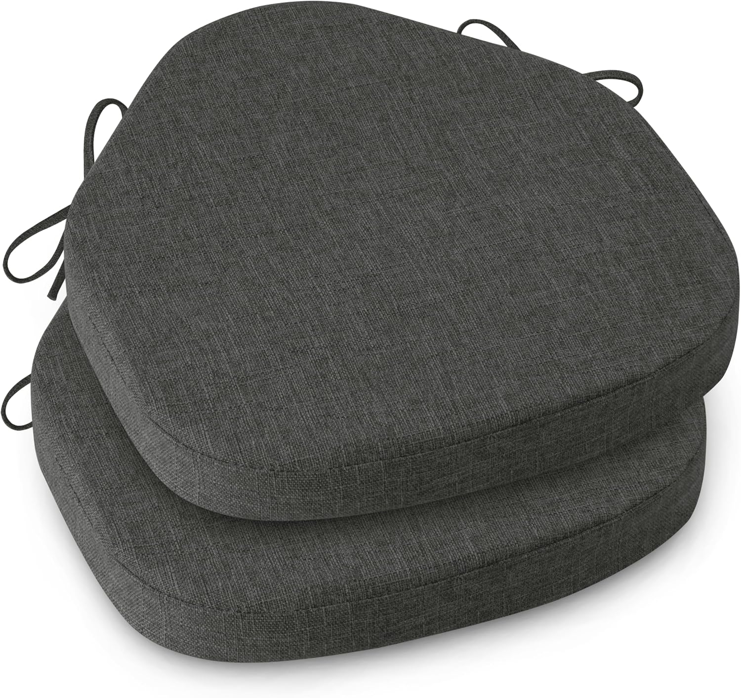 Chair Cushions for Windsor Chairs Set of 2 Dark Grey 16.5"x15.5"