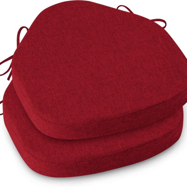 Chair Cushions for Windsor Chairs Set of 2 Red 16.5"x15.5"
