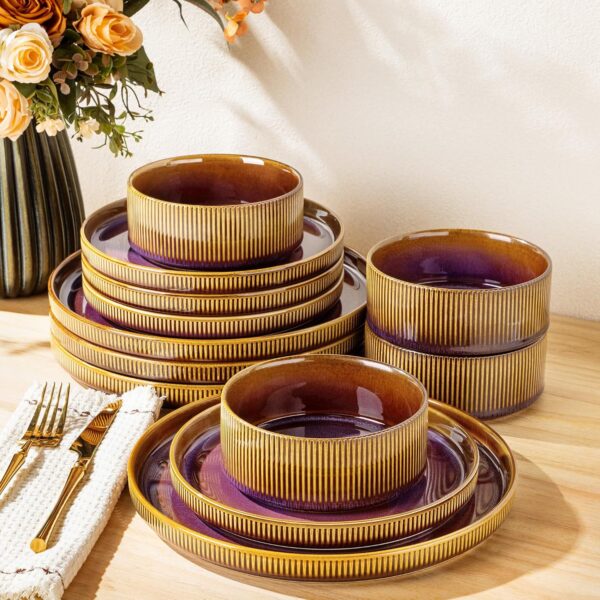 TheTerra Handcrafted Ceramic Dinnerware Set for 4