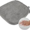2.5" Thick Chair Cushions for Dining Chair, Corduroy High Density Foam Kitchen Chair Pads, U Shaped Indoor Seat Cushions with Ties & Non-Slip Backing, Washable Cover, 17''x16.5'', Grey